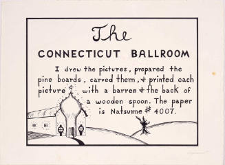 Preparation drawing for The Connecticut Ballroom: Title/Colophon Page