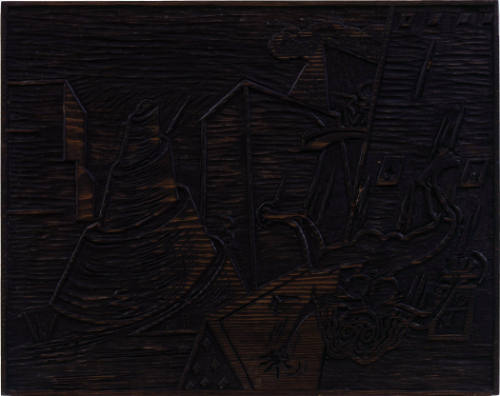 Woodblock for Mad Woman