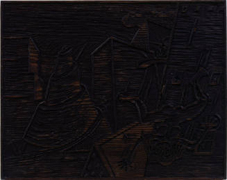 Woodblock for Mad Woman