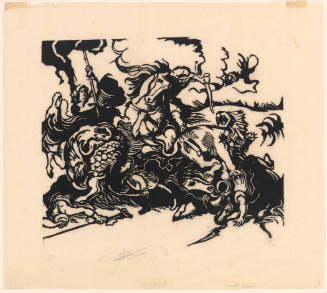Lion Hunt after Delacroix (Löwenjagd nach Delacroix)