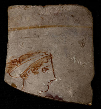White-Ground Lekythos Fragment: Profile Head of a Woman, late 5th century B.C.E.