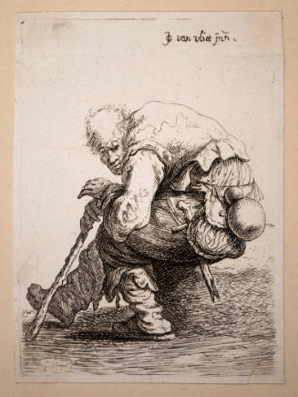 A Beggar Seated on a Knoll