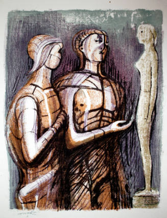 (Illustration for Goethe's Prometheus) Minerva, Prometheus and Pandora