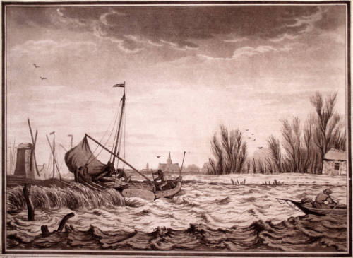 Fishing Boat on a Choppy Sea (after Allart van Everdingen)