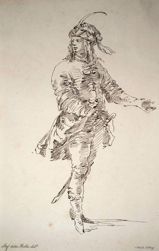 Young Man in a Theatrical Costume (after Stefano Della Bella)
