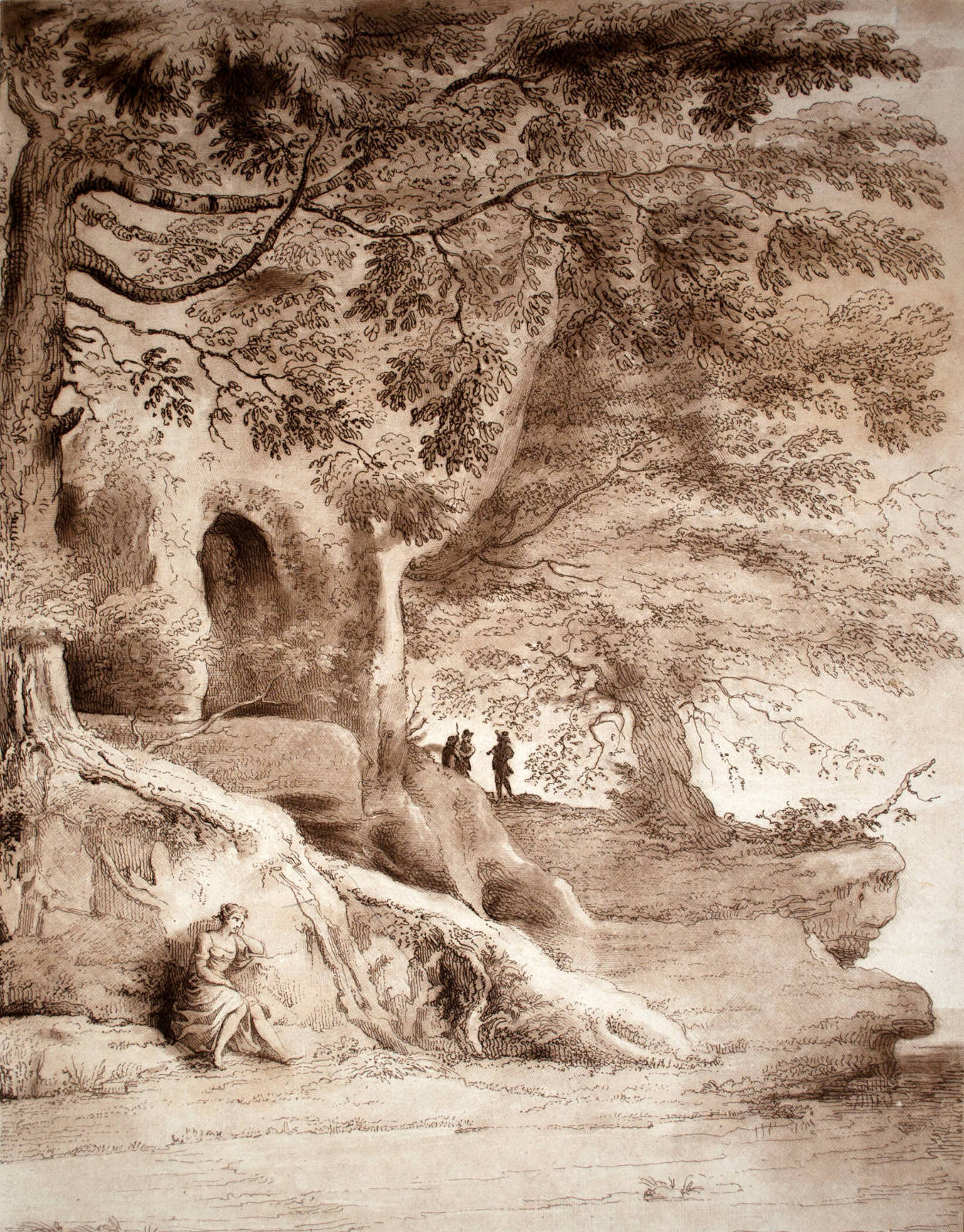 A Woman Resting in the Woods