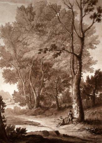Landscape with Two Men Resting Under a Tree