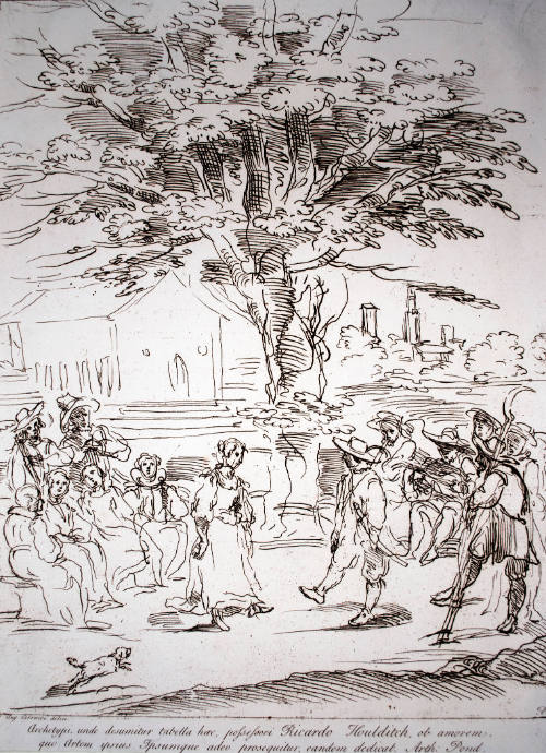 Village Dance Under a Tree (after Agostino Carracci)