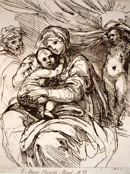 Holy Family with an Angel (after Annibale Carracci)