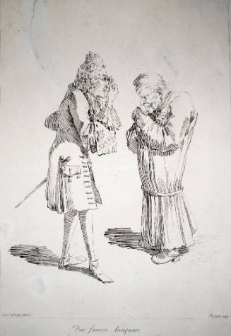 Caricatures, Two Famous Antiquarians (after Pier Leoni Ghezzi)