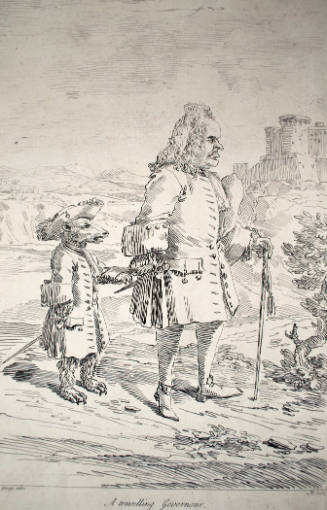 A Travelling Governour (after drawing by Pier Leoni Ghezzi)