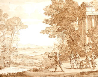 Landscape with Aeneas Shooting a Stag (after Claude Lorrain)
