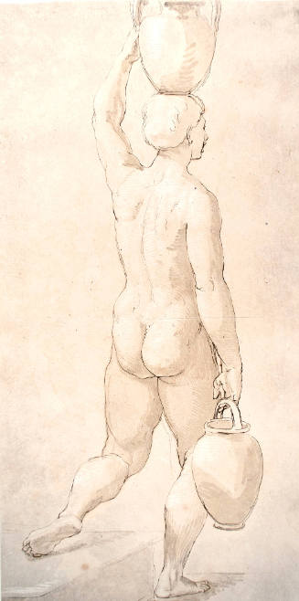 Nude Female Carrying Water Jars (after Raphael)