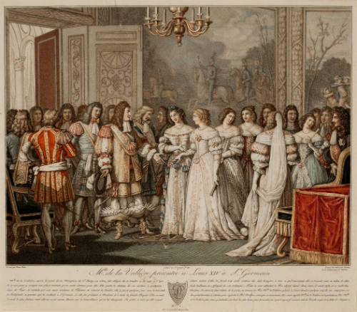 Mlle. de la Vallière présentée à Louis XIV à St. Germain