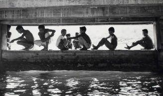 Untitled (Boys Under a Bridge Structure)