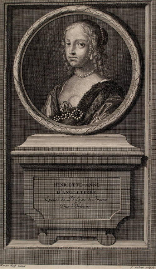 Henrietta Anne, the youngest daughter of Charles I of England (after a print by Claude Mellan)