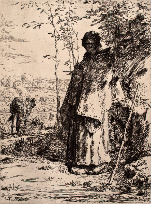 Shepherdess Knitting (La Grande Bergère)