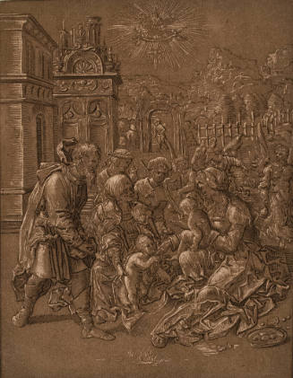 Visitation of Saint Elizabeth with John the Baptist (after drawing attributed to Hans Brosamer)