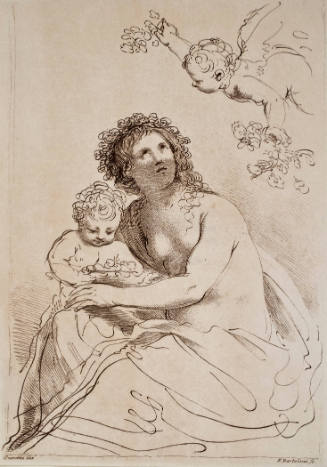 Flora and Two Amoretti (after Guercino)