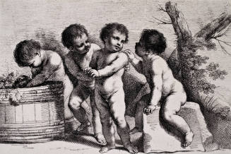 Four Boys Near Wine Press (after Guercino)
