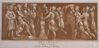 Mutius Scaevola's Ordeal by Fire (after Polidoro da Caravaggio)