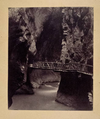 Untitled (Two Men on a Mountain Bridge)