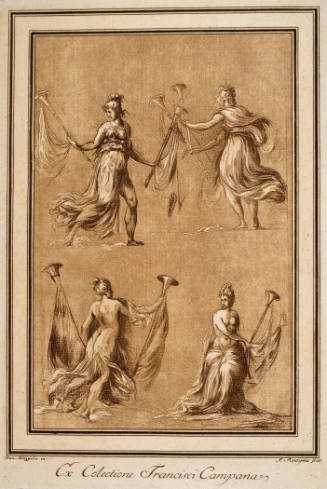Four Women with Trumpets (after Parmigianino)