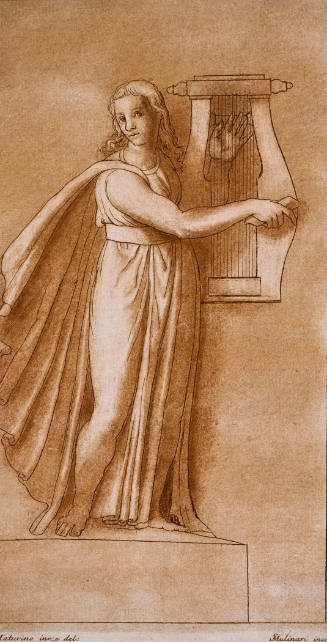 A Muse with a Lyre (after Maturino da Firenze)