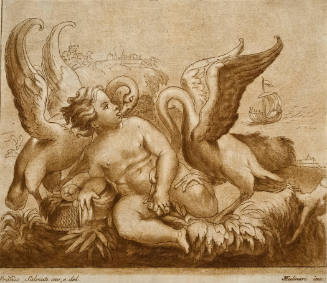 A Boy Between Two Swans (after Francesco Salviati)