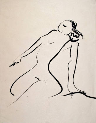 Drawing of a Young Girl-Nude