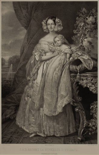 H.R.H. the Duchess of Orléans, Princess Royal (S.A.R. Madame la Duchesse d'Orléans, Princesse Royale) (after Franz Xaver Winterhalter)