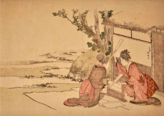 Two Women Fulling Cloth by a River