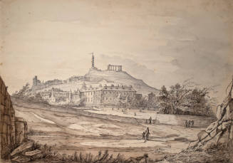 Landscape with a View of Holyrood House from the Entrance to Salisbury Craigs