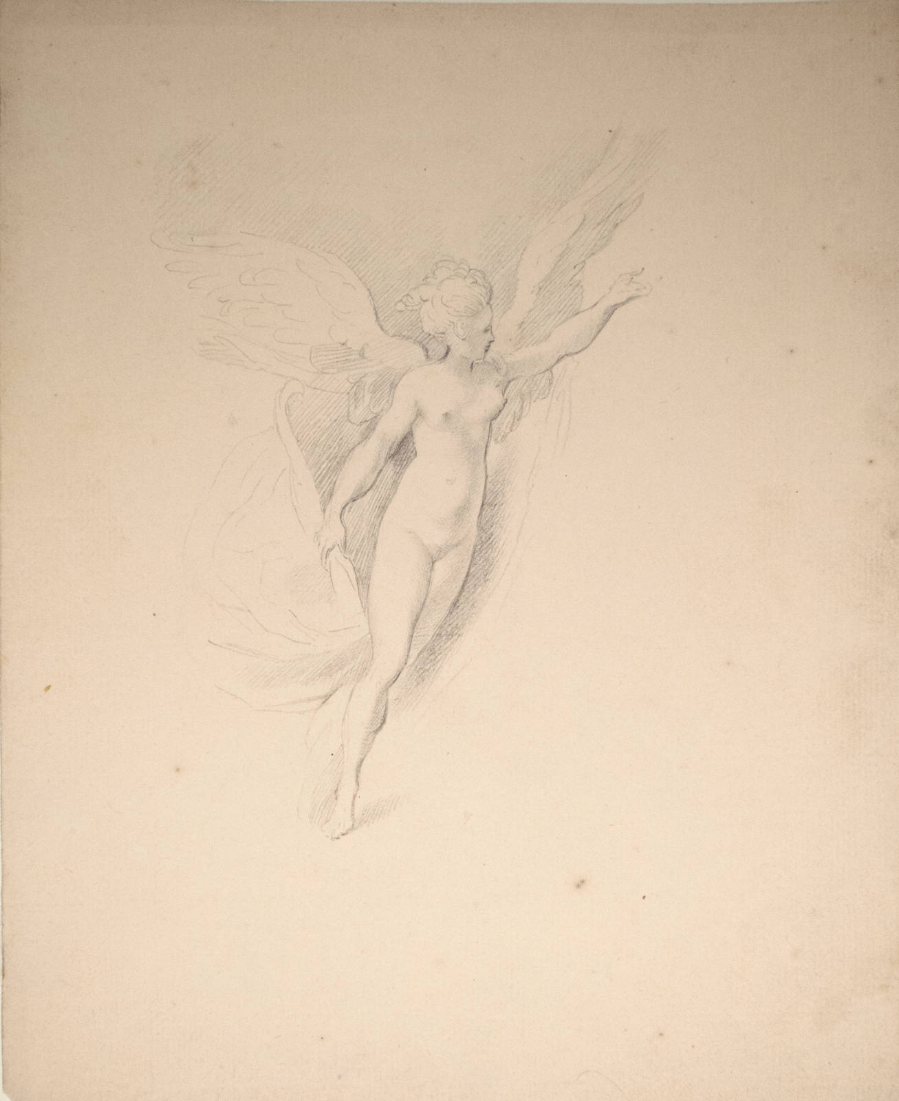 Allegorical Winged Female Figure (Running Figure with Billowing Drapery)