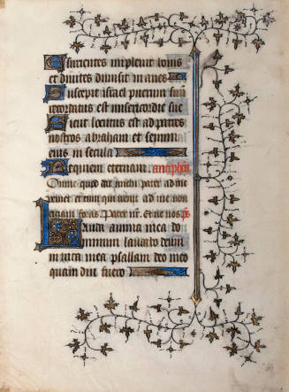 Late Gothic Illuminated Manuscript Page