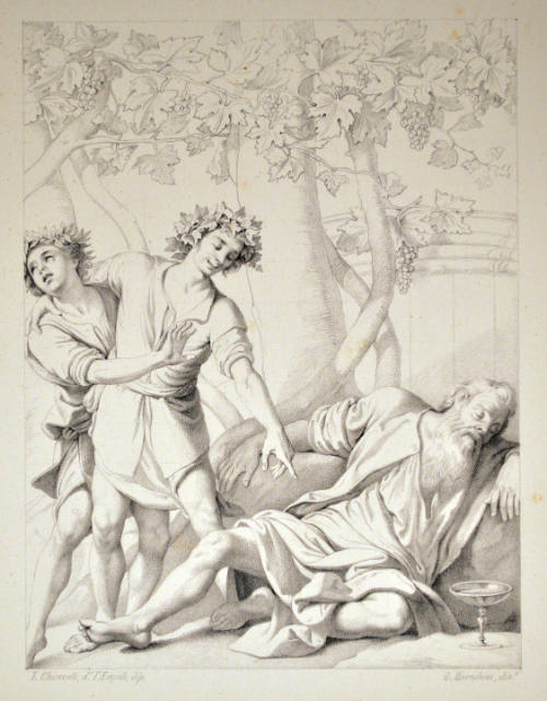 The Drunkenness of Noah (Ebbrezza di Noè ) (after a painting by Jacopo da Empoli)