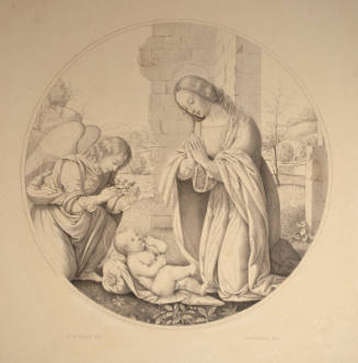 Adoration of the Christ Child (Adorazione del Bambino) (after Lorenzo di Credi with assistants)