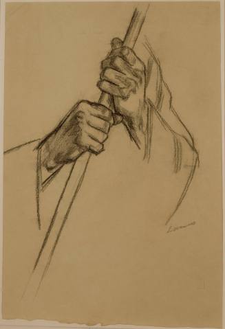 Study of Hands Holding a Stick