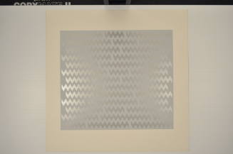 Untitled (silver zig zags on periwinkle)