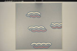 Untitled (Blue, pink, and white clouds on periwinkle)