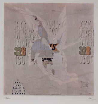 Affiche déchirée de la Biennale de 1964