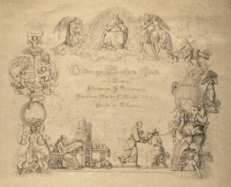Twelve Illustrations to Goethe's Faust by Peter Cornelius (Bilder zu Goethe's Faust von P. Cornelius): Plate I, Title Page