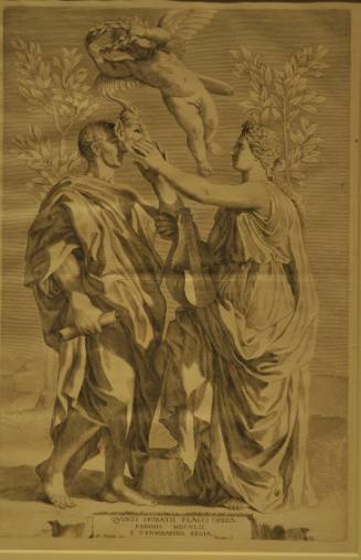 Frontispiece: Qvinti Horatii Flacci, Opera (after Nicolas Poussin)