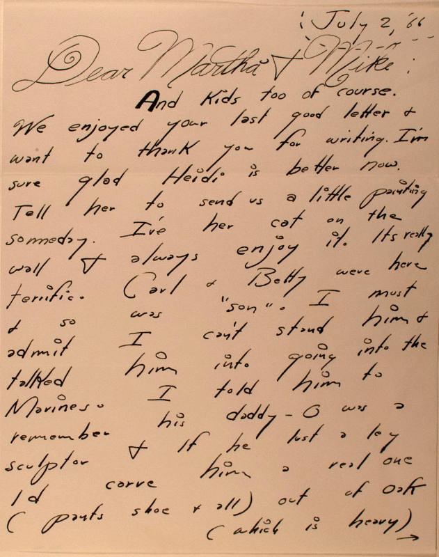 Illustrated Letter and Snapshots
