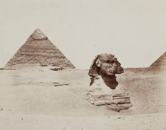 Middle Egypt, Sphinx and Pyramid of Chephren (Égypte moyenne, Sphinx et pyramide de Chephren)