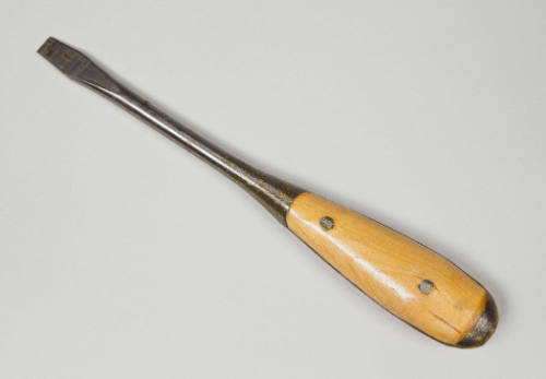 Commercial screw driver with wooden handle