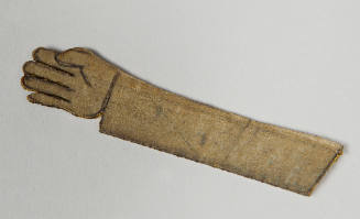 Small brass arm: unfinished sculptural fragment of cut sheet brass