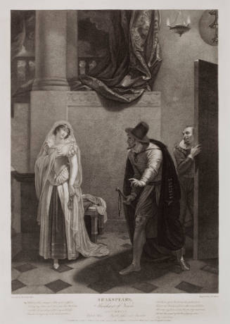 Boydell's Illustrations of Shakespeare, Vol. I: Merchant of Venice, Act II, Scene V (after Robert Smirke)
