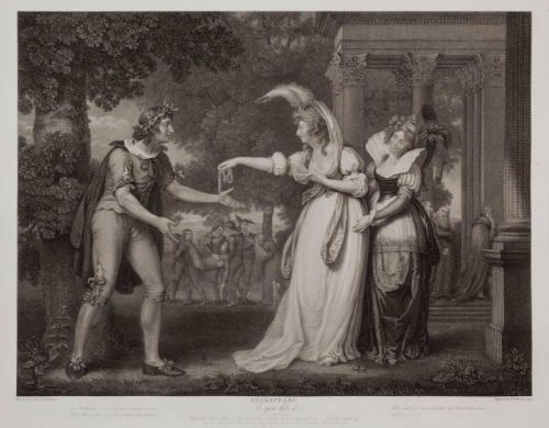 Boydell's Illustrations of Shakespeare, Vol. I: As You Like It, Act I, Scene II (after John Downman)