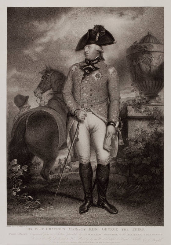 Boydell's Illustrations of Shakespeare, Vol. I: Frontispiece, Portrait of His Majesty George III (after Sir William Beechey)
